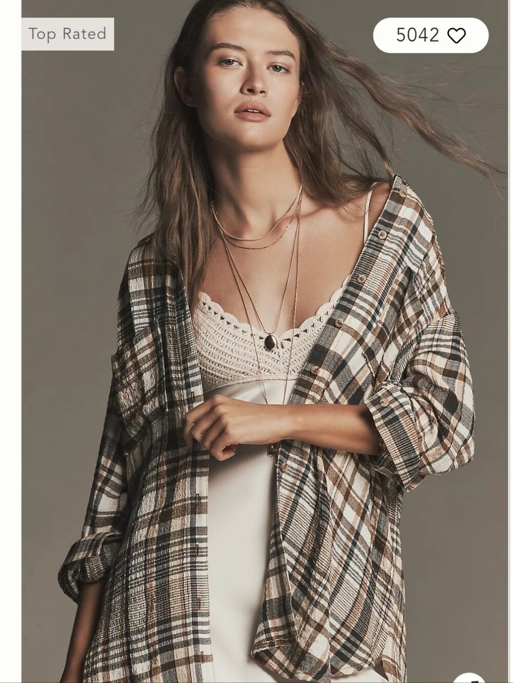 NWOT Hadley Relaxed Plaid Buttondown Shirt by Pilcro